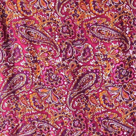 Garnet Hill 100% Silk Paisley Midi Dress - Picture 2 of 8